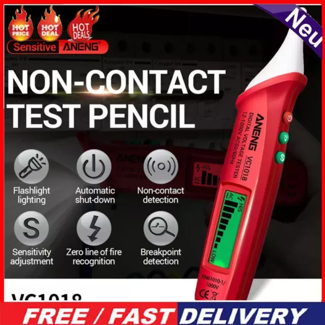 VC1018 Electric Tools Sensor Tester Pen 1000V AC Voltage Meter (Red)