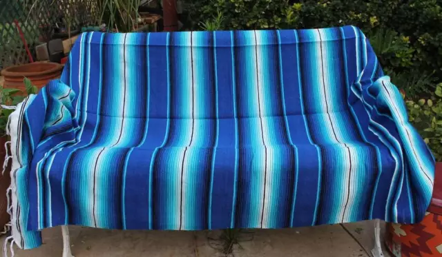 Manta Mexicana Royal Sarape Serape Saltillo Southwestern 5' x 7' Lanzamiento de Yoga 2