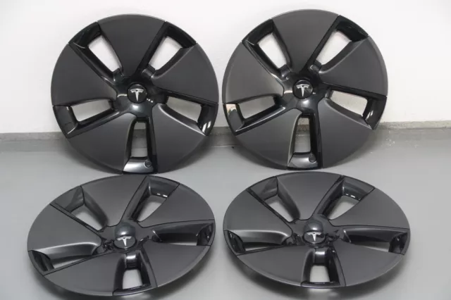 4xOriginal TESLA MODEL 3 Aero 18 Zoll Radkappen 1044271-00-A NEUWERTIG