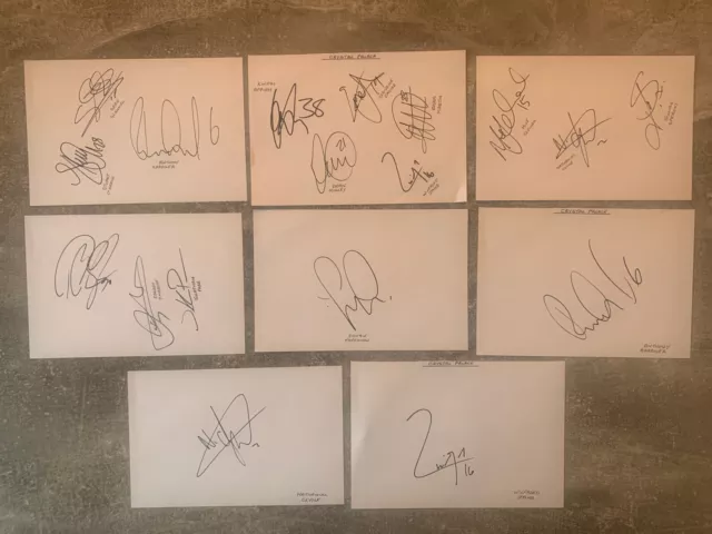 17 x CRYSTAL PALACE FC signatures - hand signed - white autograph paper ZAHA