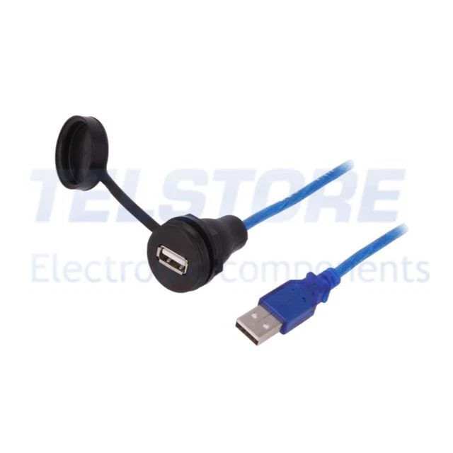1pcs  Cavo-adattatore USB A presa,USB A spina 1310 USB 2.0 IP67 1310-1018-03