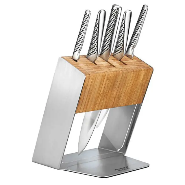 NEW Global Knives Katana 6pcs Cutlery Block Set | Made in Japan | RRP $829