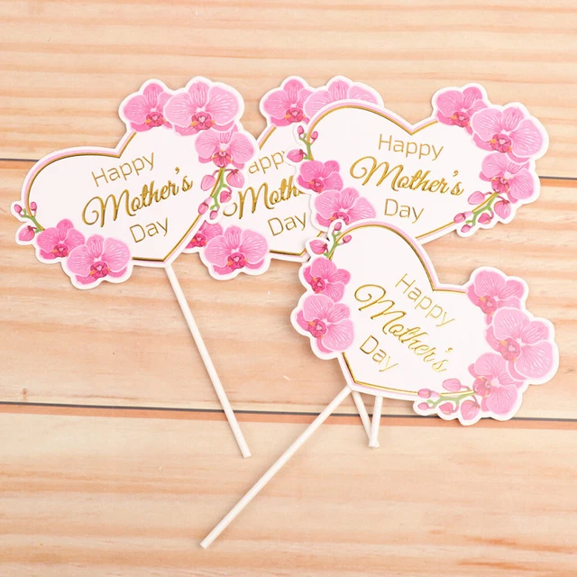 Rsstarxi Cupcake-Topper „Happy Mother‘s Day“ – Rosa-glitzernde Deko-Picks Für Muttertag & Geburtstag, 24 Stück Rsstarxi Cupcake-Topper „Happy Mother‘s Day“ – Rosa-glitzernde Deko-Picks Für Muttertag & Geburtstag, 24 Stück
