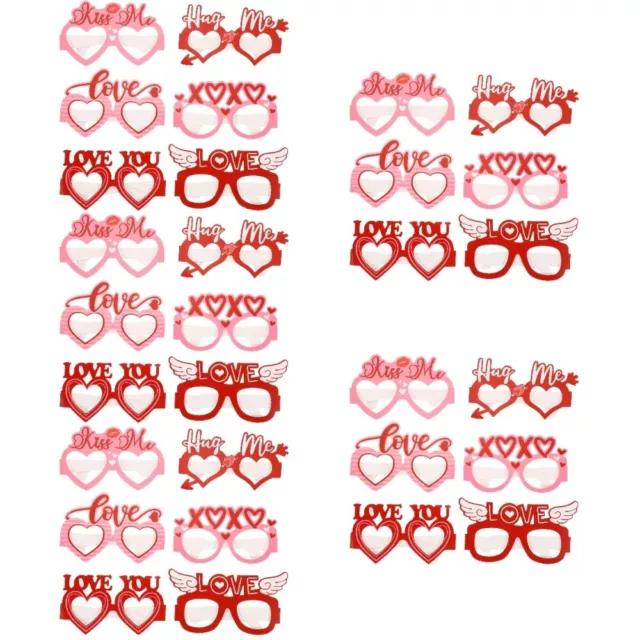 30 piezas gafas de San Valentín fiesta regalo de San Valentín bastidor de gafas