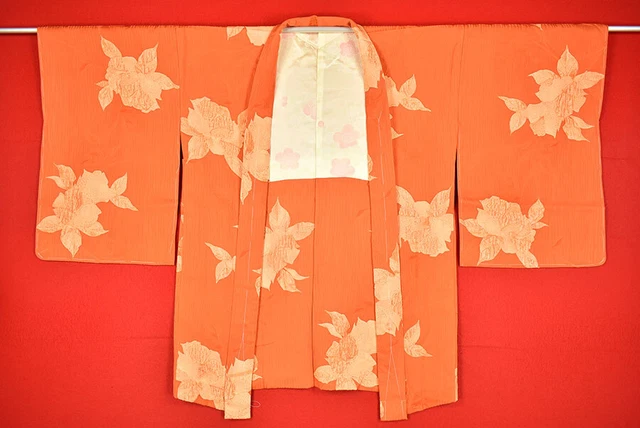 Vintage Japanese Kimono Silk Antique BORO HAORI Kusakizome Woven/B673/595