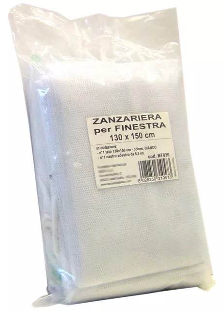 10 Pz Zanzariera Poliestere Finestra 130X150 Bianco