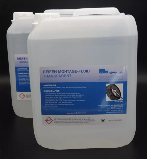 10 Liter Reifen Montagefluid Reifenmontageflüssigkeit Montagepaste Fluid