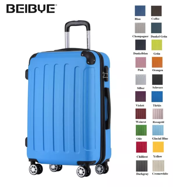 BEIBYE Koffer Hartschalen Trolley Kofferset Reisekoffer  M-L-XL-Set in 20 Farben