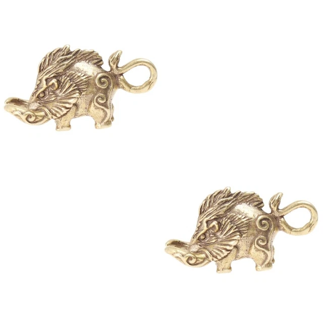keychain accessories Brass Hanging Pendant 2 Count Pendentif Suspendu En Laiton