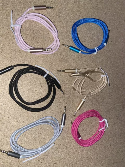 Headphone Aux Cable Audio Lead 3.5mm Jack to Jack Stereo Phone PC Car Male X100