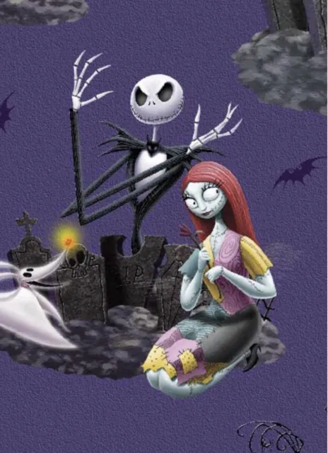 Fat Quarter Christmas Nightmare Before Christmas  18X22 100%Cotton Jack & Sally