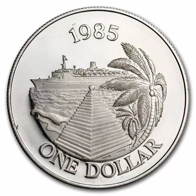 1985 Bermuda Silver Dollar Cruise Ship Proof - SKU#44557
