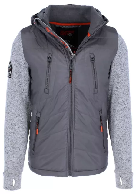 Superdry Storm Hybrid Zip Hood Veste à Capuche pour Homme