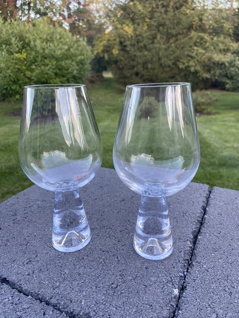 Tom Dixon TANK WINE GLASSES Clear 7.5” Tall ~Set of 2