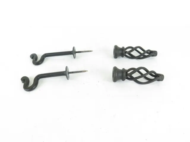 Couple Hooks For Curtain Wrought Iron Craft Vintage Tiebacks CH16 3
