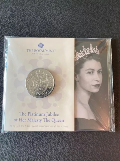 2022 Platinum Jubilee of Her Majesty The Queen UK £5 Brilliant Uncirculated Coin