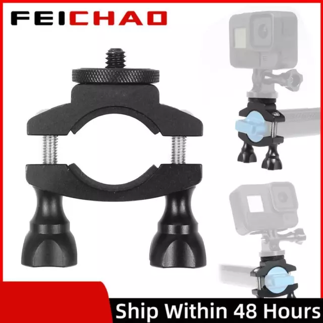 FEICHAO Bike Motorcycle Handlebar Mount Holder Clip Bracket Tube Clamp for Gopro