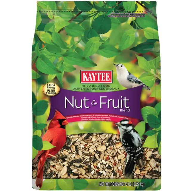 Kaytee Nut and Fruit Blend Stand Up Bag, 5-Pound
