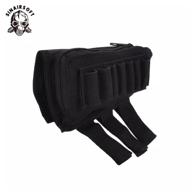 Tactical Buttstock Shell Rifle Cartridge Holder Ammo Pouches Gun Bullet Carrier 2