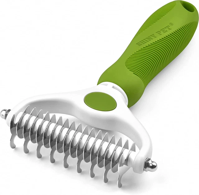 Undercoat Rake for Dogs & Cats - Double Sided Comb for Detangling and Removing