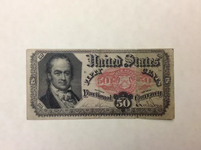 ~ Us Fractional Currency 50 Cents Fifth 5Th Issue - Crawford - Fr 1381