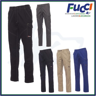 PAYPER Payper POWER Pantalone da Lavoro Multistagione Uomo con Tasconi Lati 100% Cotone 