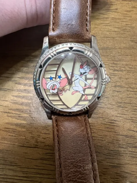 Warner Bros. Vintage Pinky and the Brain wrist watch - RARE! Animaniacs