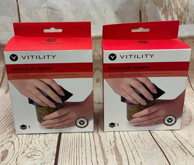 2x Vitility Antislip Jar Opener For Arthritic Hands & Weak Wrists