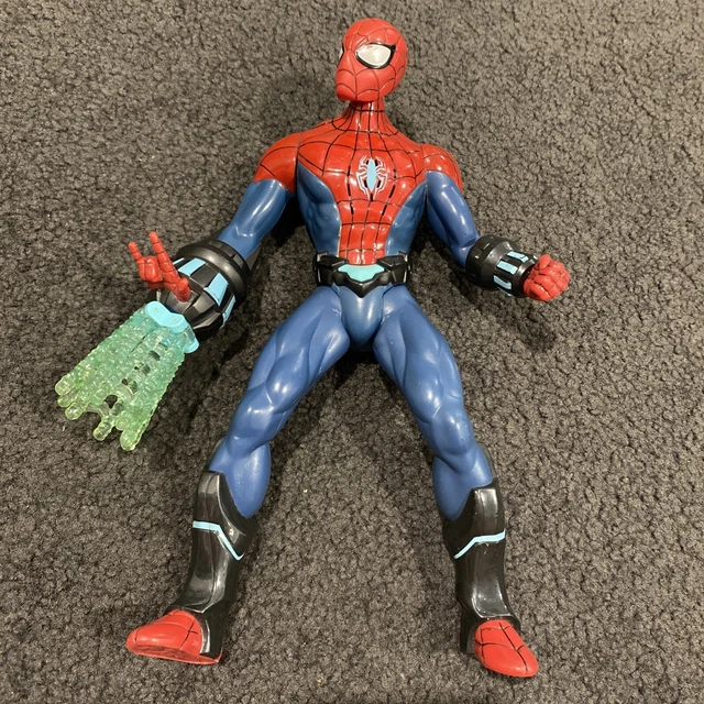 Marvel Talking & Light Up Electro-Web Spiderman 10" Action Figure Hasbro 2012