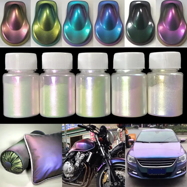 10g Chameleon Color Changing Pearl Powder For Car Paint Pigment 400 Grit e-