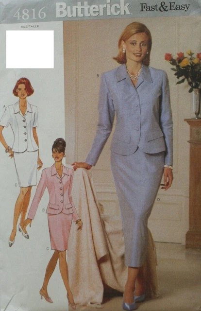 Patron De Couture Butterick Vintage 4230 – Années 80 – Jupe, Pantalon, Veste, Chemise – Taille 42