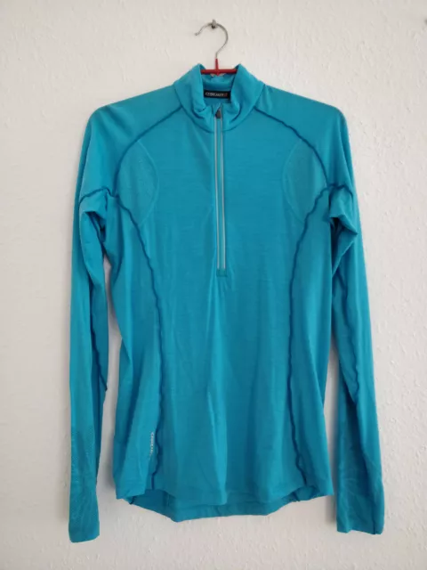 Icebreaker Damen Langarm Shirt Flash Women Long Sleeve Half Zip Gr.M