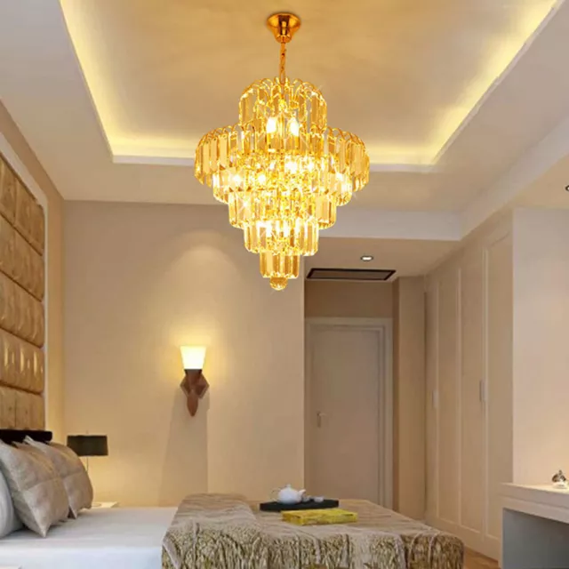Elegant Crystal Chandelier Modern Ceiling Light Pendant Fixture Lighting Lamp！