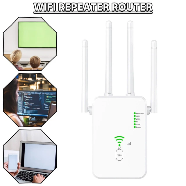 5G WIFI DUAL-BAND Extender Repeater Router Signal Range 2.4G Wireless ...