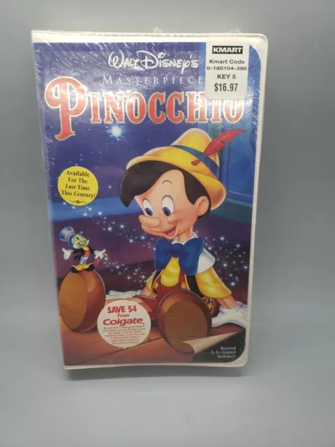 Walt Disney Masterpiece 239 Pinocchio VHS Sealed