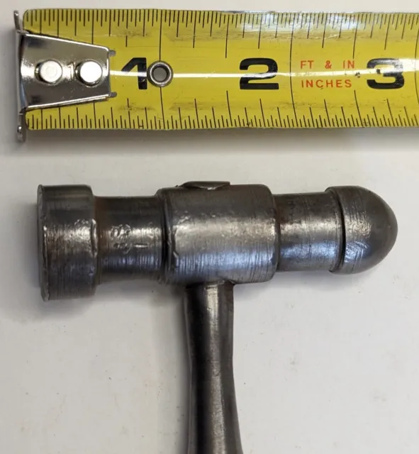 Vintage Small All Metal Jewelers/Machinist Ball Peen Hammer  ~ 8 oz overall 3