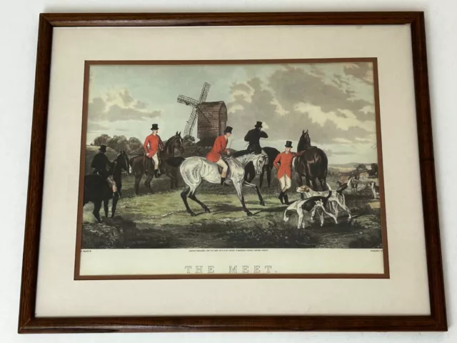 THE MEET Fox Hunting William Shayer Art Print Framed Horse Barn Décor Equestrian
