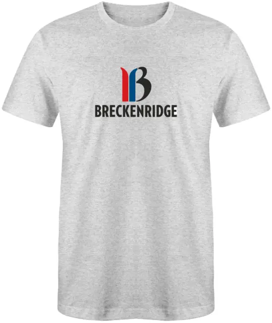 Breckenridge Ski Resort Colorado Light Grey 50/50 T-Shirt - Sizes S-XL