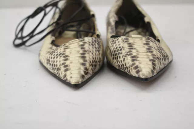 Michael Kors Collection Snakeskin Laced Shoes Ballet Flats Women's 5.5 (36EU) 3