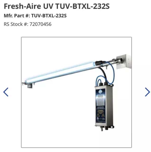 Fresh Aire Blue-Tube XL Commercial UV Air Purifier 32" Single Lamp TUV-BTXL-232S