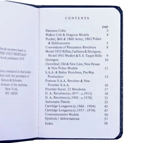 COLT FIREARMS PISTOLS Guns Dates Manufacture 18371978 Derringers