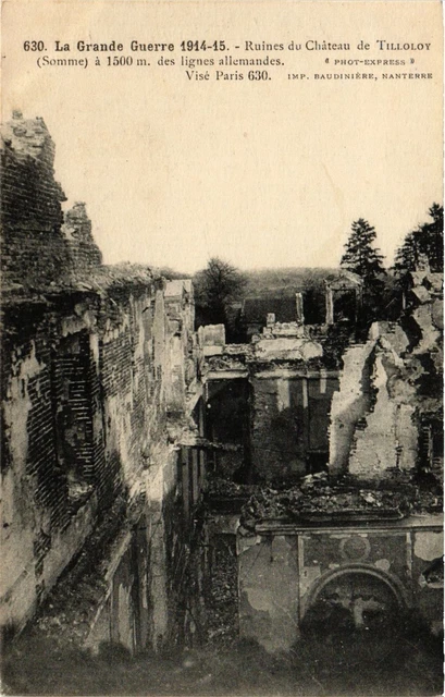 CPA MILITAIRE La Grande Guerre-Ruines du Cháteau de Tilloloy (315478)