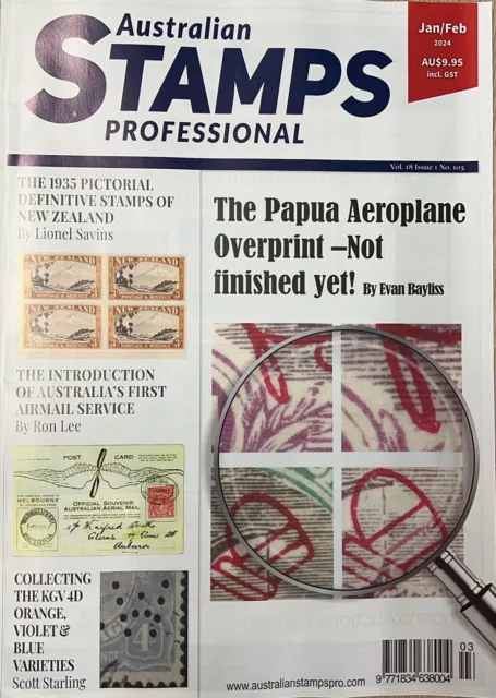 Australian Stamps Professional Magazine January/February 2024 Papua Aeroplane