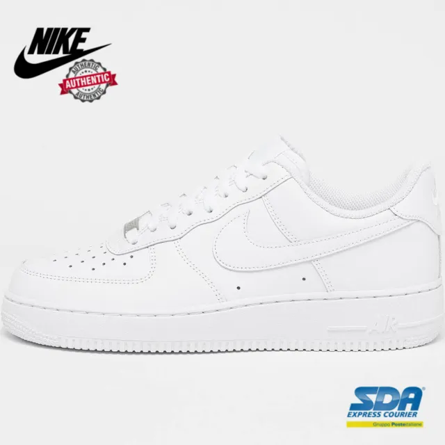 Nike Air Force 1 '07 Sneakers da Uomo - White/White, EU 41/42/43/44