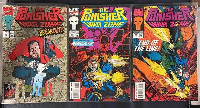 The Punisher War Zone #16, 17 & 18 Lot of 3 Marvel Comics 1993