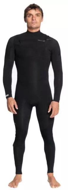 Quiksilver Everyday Sessions 4/3mm Chest Zip Full Wetsuit - Black - New