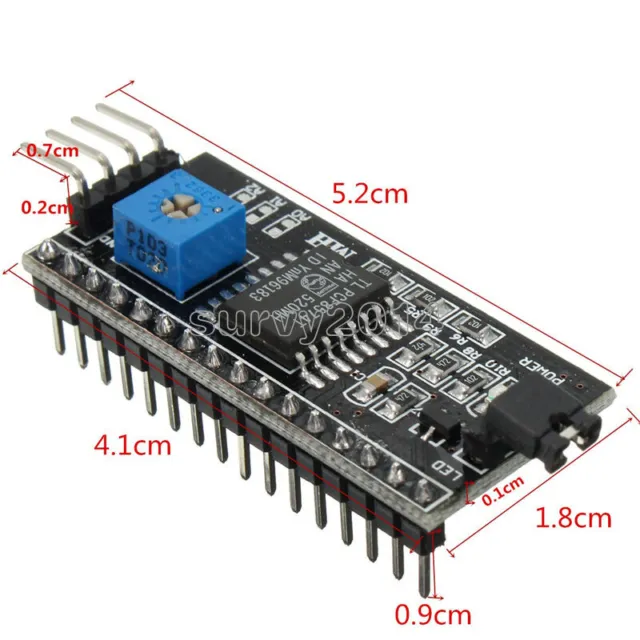 5PCS IIC I2C TWI SP​​I Serial Interface Board Module Port For Arduino 1602LCD