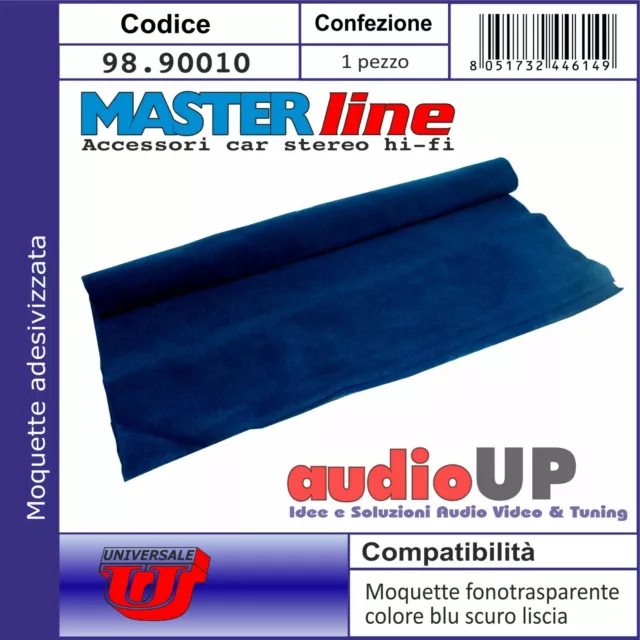 Moquette Acustica Non Adesiva Colore Blu Scuro Rivestimento Box Sub E Pianali