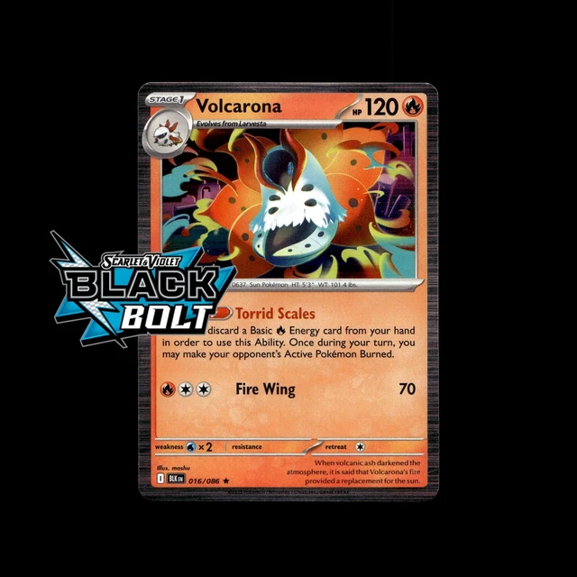 Pokemon 108 Carta Pokémon Volcarona AR 104/086 Nero Bullone - Edizione Giapponese Scarlatto E Violetto Carta Pokemon Volcarona - Foto 3