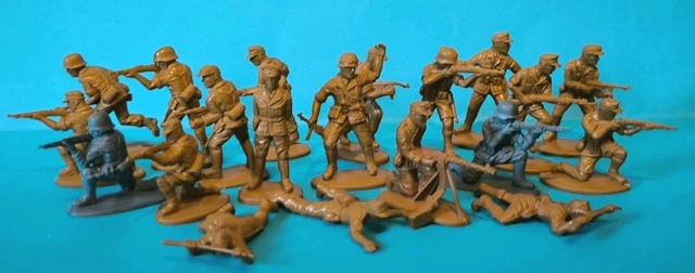 FIGURINE STARLUX : mini Starlux 1/72 WW2, lot soldats peints en